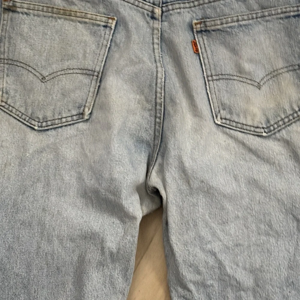 Vintage 70s Levi's Orange Tab Men 32x31 Bell Bottom Flare‎ Denim Jeans